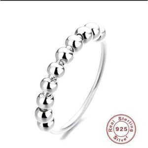 .925 Sterling Silver Anti Anxiety Ring